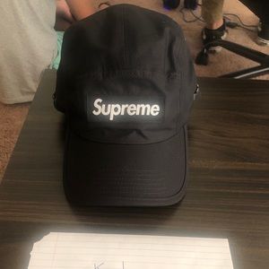 Supreme Black Shockcord Camp Cap